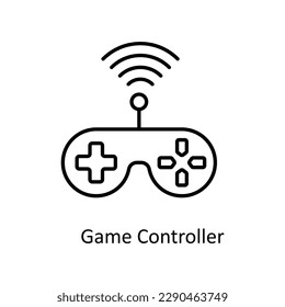Game Controller Vector    outline Icons. Simple stock illustration stock