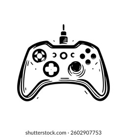 Game controller. Video game console controller vector isolated logo
