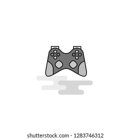 Game controller Web Icon. Flat Line Filled Gray Icon Vector