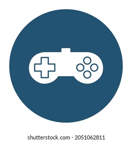 Game controller white glyph with color background vector icon which can easily modify or edit 