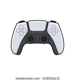 Game Controller. White Joystick Icon. Gamepad for Game Console. Vector