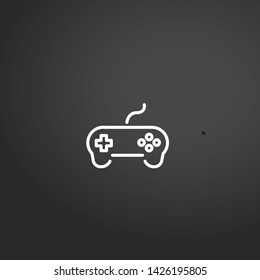 Game Controller With Wire vector icon. Game Controller With Wire concept stroke symbol design. Thin graphic elements vector illustration, outline pattern for your web site design, logo, UI. EPS 10.