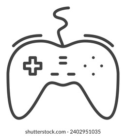 Game Controller with Wire vector Game Pad for PC concept icon or sign in outline style