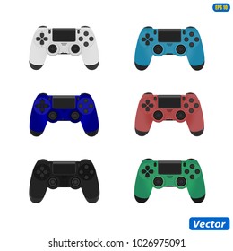 game controllers for console isolated on white background vector illustration photorealism