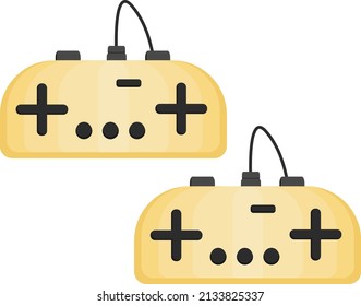 Controladores de juego, ilustración, vector sobre fondo blanco.