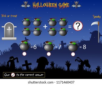 Game count the cauldron in the halloween theme