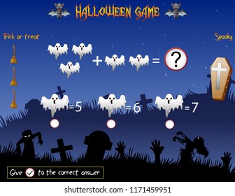 Game count the ghost in the halloween theme