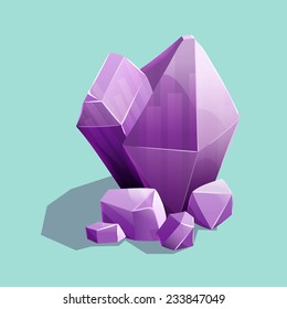 Game Crystals. Vector illustration.