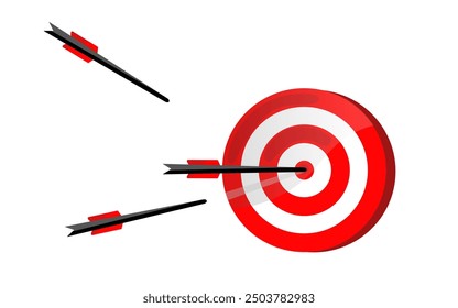 Game of darts hit the target