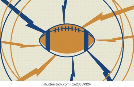 Game Day. American football playoff. Football Party in United States. Final game of regular season. Professional team championship. Ball for american football. Sport poster design. Vector illustration