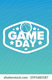 Game Day. Basketball playoff in March. Sport party in United States. Final games of season tournament. Professional team championship. Ball for basketball. Sport poster. Vector