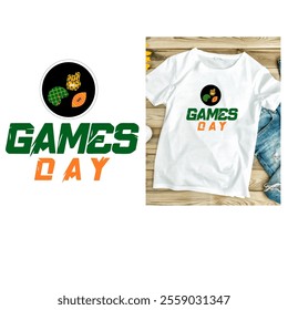 Game day design, game day text vector, game day logo, game day trendy and retro t-shirt design with vector file, template, wallpaper and greeting card design.