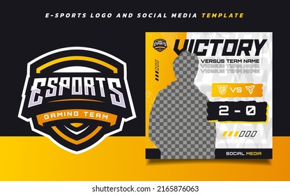 E-Sport-Gaming-Banner-Vorlage für Social Media mit E-Sport-Logo