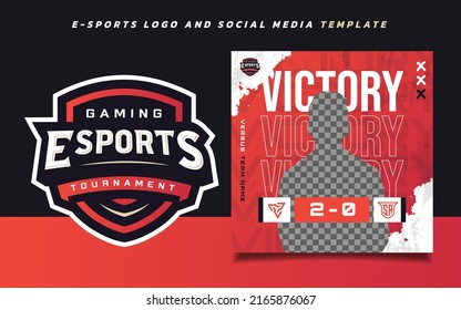 Game Day E-sports Gaming Banner Template For Social Media With Tournament Logo