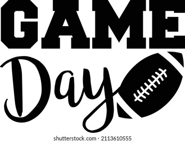 Game Day Foootball Vector Svg