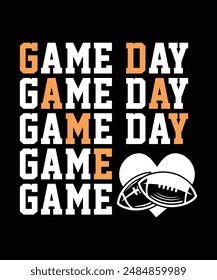 
GAME DAY FOOTBALL TSHIRT DESIGN