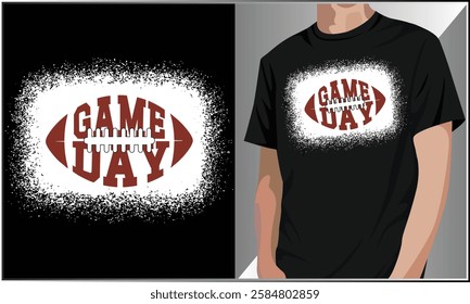 Game day football tshirt design, Distressed Game day outfit, American football shirt vector, Sports Lover, Game Day football typography design.