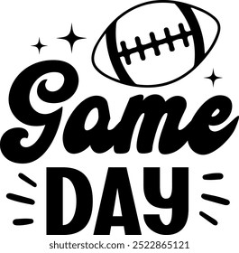 Game Day football typography design on plain white transparent isolated background for card, shirt, hoodie, sweatshirt, apparel, card, tag, mug, icon, poster or badge, my heart is on that field