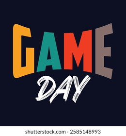 Game Day football typography design on plain white transparent isolated background for card, shirt, hoodie, sweatshirt, apparel, card, tag, mug, icon, poster or badge, my heart is on that field