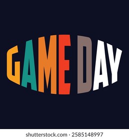 Game Day football typography design on plain white transparent isolated background for card, shirt, hoodie, sweatshirt, apparel, card, tag, mug, icon, poster or badge, my heart is on that field