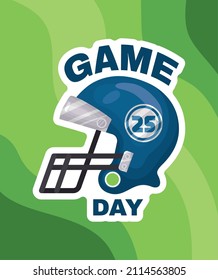 game day illustration with football american helmet