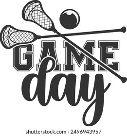 Game Day - Lacrosse Illustration