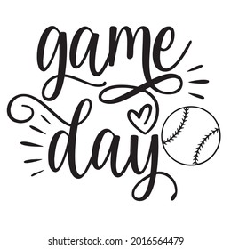 Game Day-Logo inspirierend positive Zitate, Motivation, Typografie, Schriftdesign