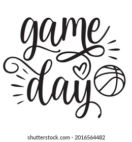 Game Day Logo Inspirational Positive Quotes, Motivational, Typography, Lettering Design