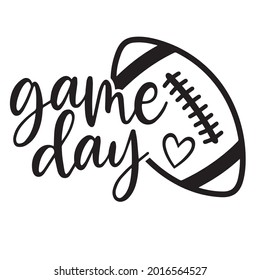 Game Day-Logo inspirierend positive Zitate, Motivation, Typografie, Schriftdesign