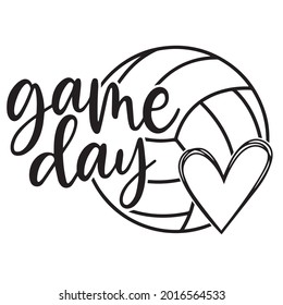 Game Day Logo Inspirational Positive Quotes, Motivational, Typography, Lettering Design