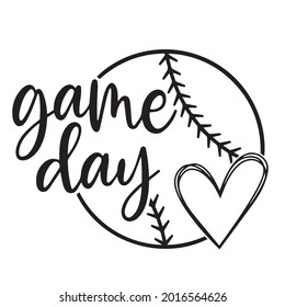 Game Day Logo Inspirational Positive Quotes, Motivational, Typography, Lettering Design