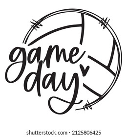 Game Day Logo Inspirational Quotes Typography Lettering Design