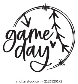 Game Day Logo Inspirational Quotes Typography Lettering Design