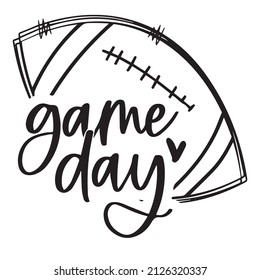 Game Day Logo Inspirational Quotes Typography Lettering Design