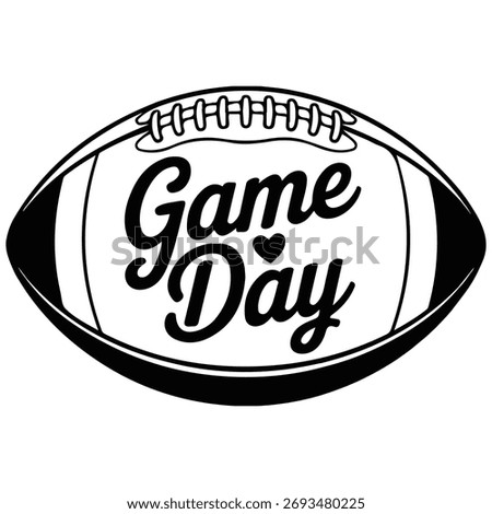Game day logo typography vector isolated white background