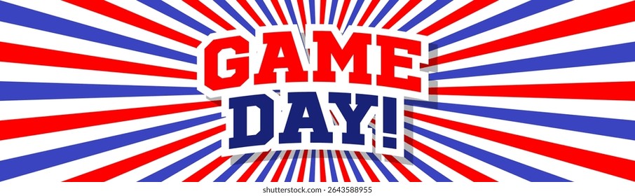 Game Day on colorful background