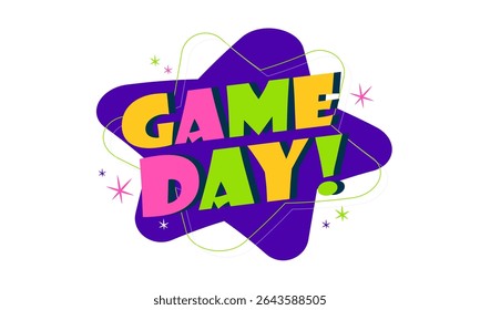 Game Day on white background