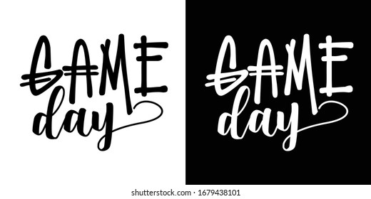 Game Day Printable Vector Illustration