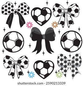 Game day Soccer, font alphabet letters, Coquette Bow, family, ball name frame, player, Bundle, dxf, Team, dad