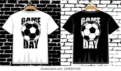 Game Day Soccer T shirt Design, vector Soccer T shirt  design, Football shirt, Soccer typography T shirt design