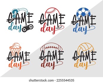 Game Day SVG Printable Vector Illustration