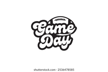 Game day t-shirt design, print design, logo  vector graphic clipart.