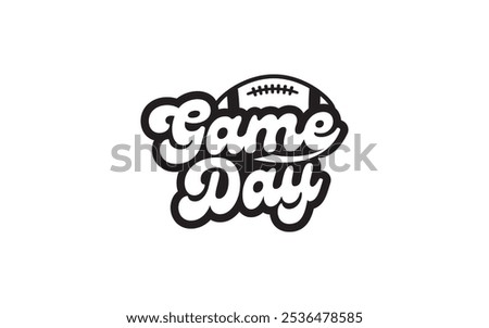 Game day t-shirt design, print design, logo  vector graphic clipart.