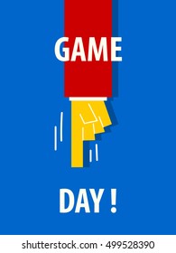 GAME DAY typography poster 