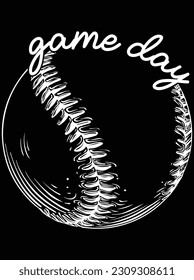 Game day vector art design, EPS file. design file for T-shirt. SVG, EPS cuttable design file
