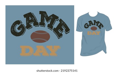 Game Day Vector Vintage Typografie Logotype T Shirt Design