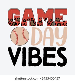 Game Day Vibes Baseball Sublimation Design