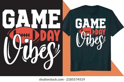 Game Day Vibes Football T Shirt Design 