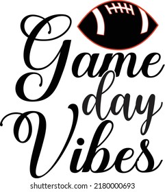 
Game day vibes SVG cut file, SVG design