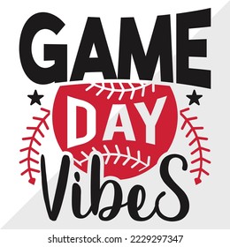 Game Day Vibes SVG Printable Vektorgrafik